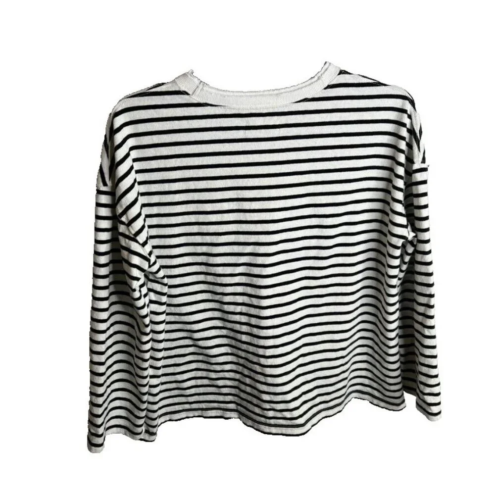 Madewell Womens $52 Long Sleeve Rugby Tee Navy Stripe Size XXS NP832 - Picture 4 of 4
